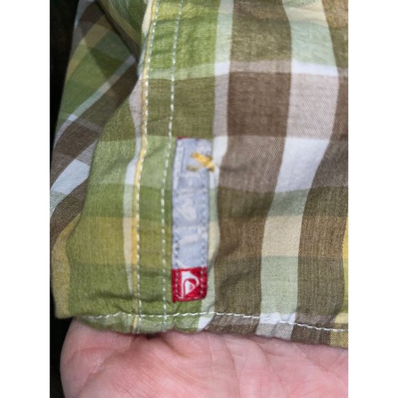 Quicksilver Men's Plaid Button Down SS Shirt Size XL - Picture 3 of 9